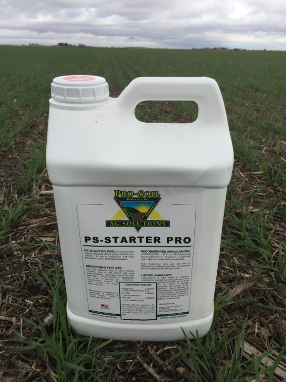PS-Starter Pro jug in a young crop field